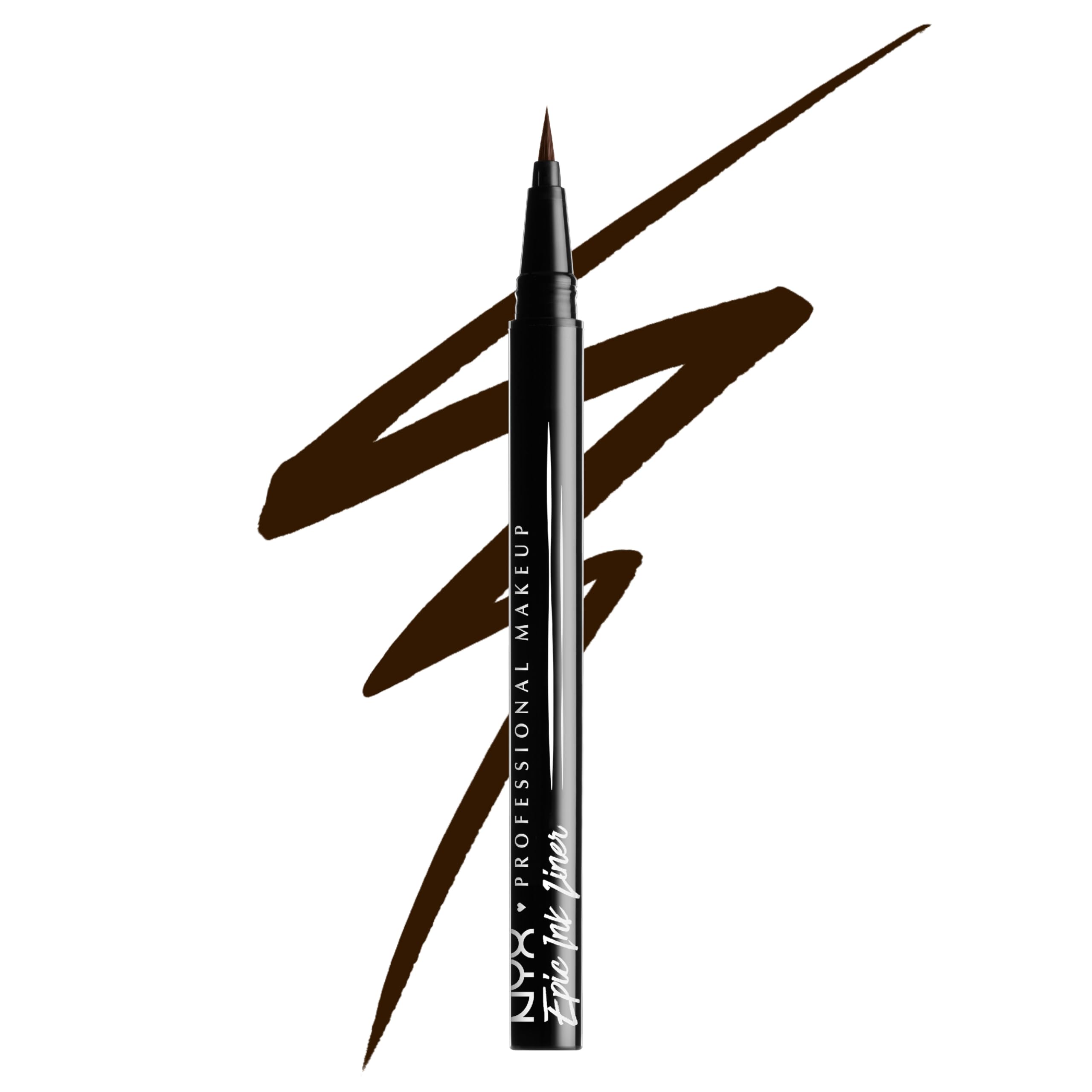 Buy now NYX PROFESSIONAL MAKEUP Epic Ink Liner, Waterproof Liquid Eyeliner with Vegan Formula - Dark Chocolate (Dark Brown Matte) at indiglob india
