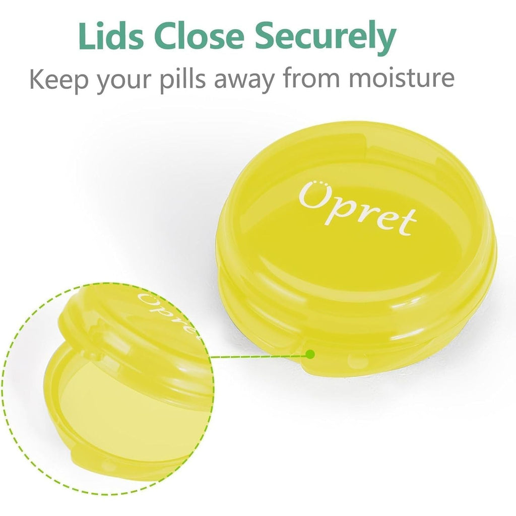 Buy now Opret Small Pill Box (3 Pcs), Cute Pill Case Portable for Pocket Purse Briefcase Travel Pills Box Medicine Storage Container Earplug Case at indiglob india