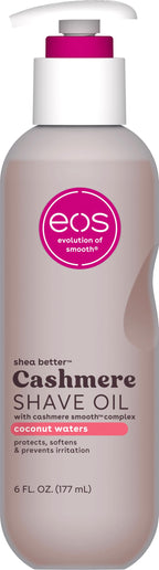 Buy now eos Cashmere Shave Oil â€“ Fresh & Cozy, Moisturizing Shave Oil with Shea Butter & Glycerin, Helps Prevents Irritation & Razor Burn, Vegan, 6 fl oz at indiglob india