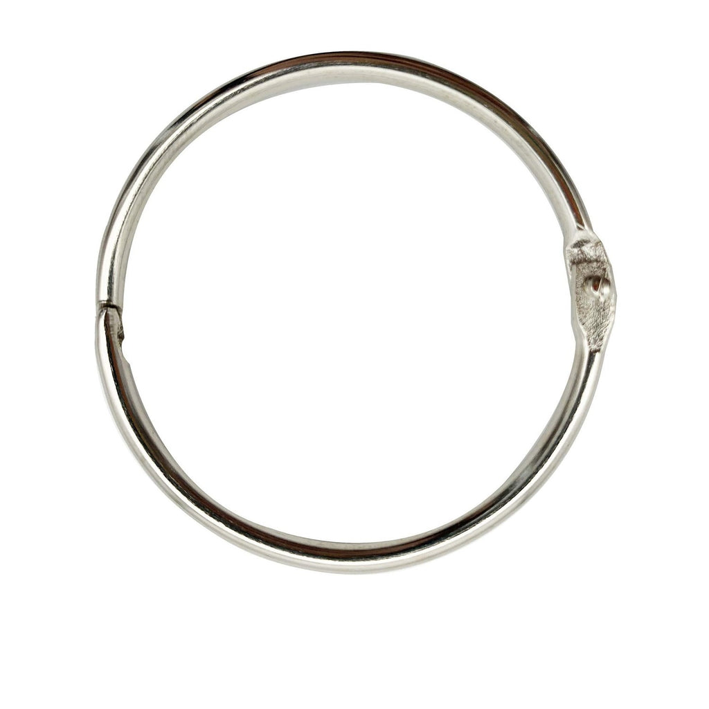 KTOJOY 3 Inch (12 Pack) Loose Leaf Binder Book Rings, with Metal Nickel Plated for Key,and Index Cards, for School, Home, or Office, Silver