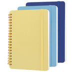 Utron 3 PCS Small Spiral Notebook 5x7, Notebooks for Note Taking, Blue Color Scheme Spiral Journal Notebook, Work Notebook Small Notebooks 5x7 with Strap, Cute Notebooks for Women 70 Sheets/Note Books