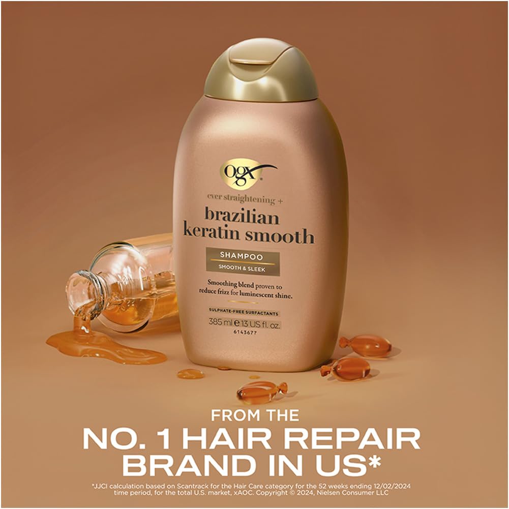 Buy now OGX Ever-Straight Brazillian Keratin Therapy Shampoo, 13 Ounce at indiglob india