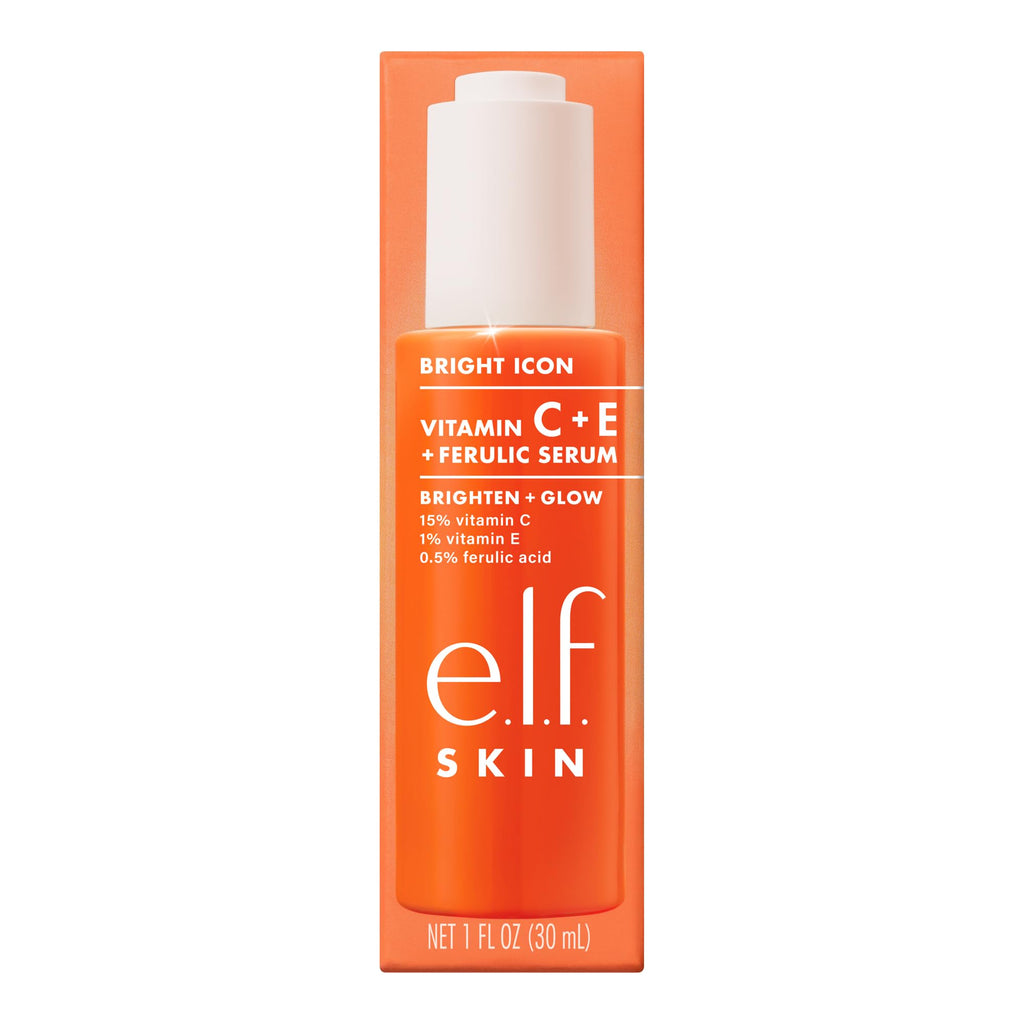 e.l.f. SKIN Bright Icon Vitamin C + E + Ferulic Face Serum, Brightening & Soothing with 15% Vitamin C, Vegan & Cruelty-Free