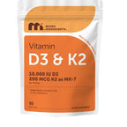 Micro Ingredients Vitamin D3 K2 MK-7 10,000 IU Per Serving, 300 Softgels | Made with Virgin Coconut Oil, K2 200 mcg Per Serving. D3 & K2 Vitamin Supplement. Easy-to-Swallow. Non-GMO, Gluten Free.