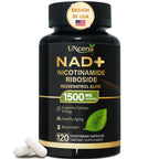 NAD Supplement 1500mg - Liposomal NAD+ Resveratrol - 120 Capsules | Nicotinamide Riboside, NAD Plus Boosting - Support Cellular Health, Stamina & Healthy Aging for Women & Men