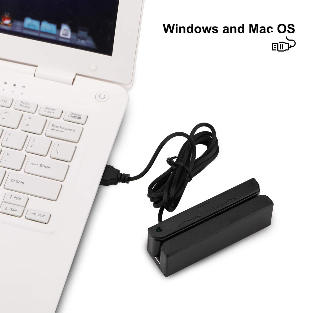 MSR90 USB Swipe Magnetic Credit Card Reader 3 Tracks Mini Smart Card Reader MSR605 MSR606 Deftun
