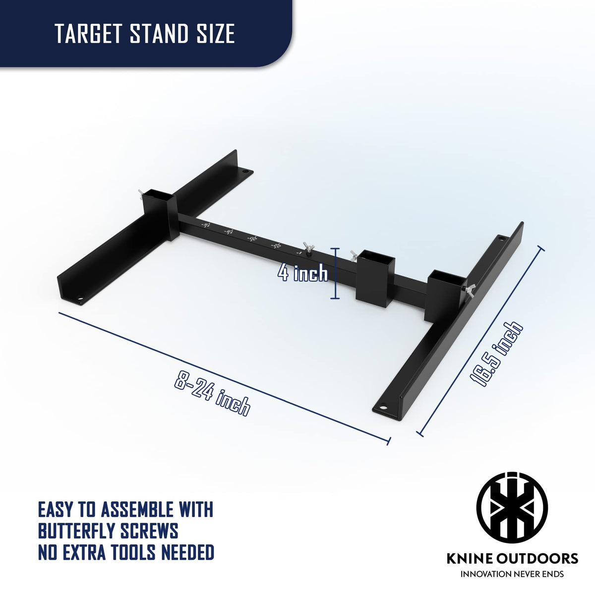 KNINE OUTDOORS Shooting Target Stand for Outdoors, Adjustable Base, 2 Pack