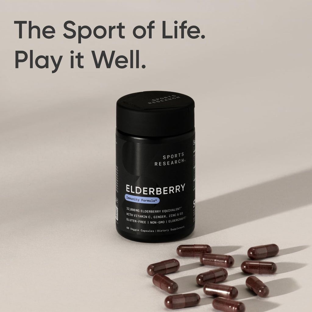 Sports Research® Elderberry Immunity Formula w/Zinc, 60 Count