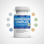 Lumine Magnesium Complex Supplement - Advanced 8-in-1 Elemental 1000mg- Glycinate, Citrate, Malate, Taurate, Chelated for Easy Absorbed, Energy-Restoring, 90 Capsules