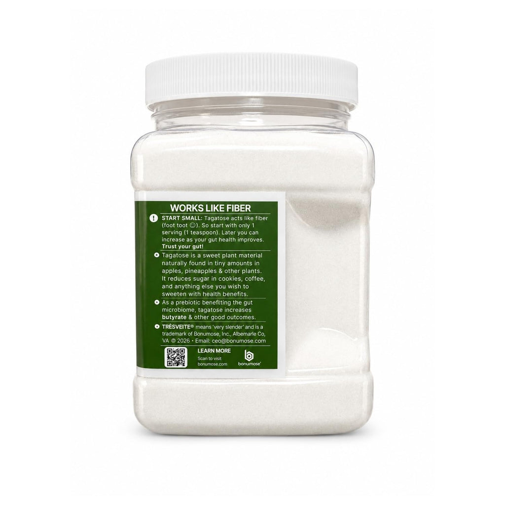 TAGATOSE, Pure Granulated, 2 lb, Prebiotic, Keto, Sugar Replacement, Low Calorie, Non-GMO