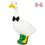 23 Inch White Large Goose Garden Statue, Plastic Geese Figurine