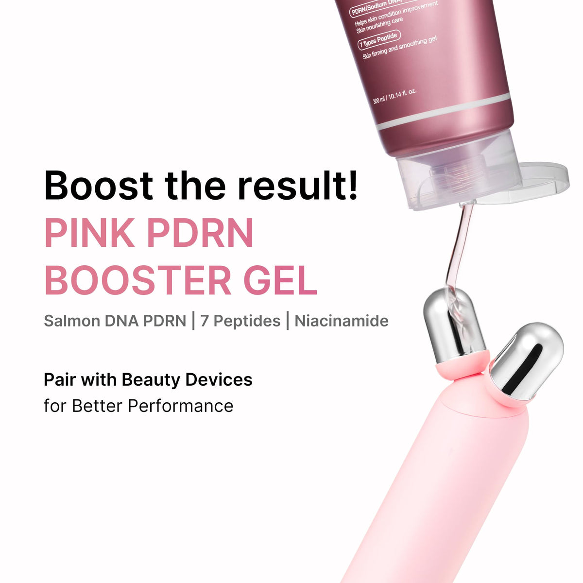 medicube PDRN Booster Gel for Face Roller, Gua Sha & Booster Pro