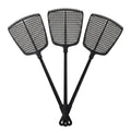 Fly Swatter for Indoors - Heavy Duty 20" Fly Swatters Multi Pack - Long Handle Plastic Manual Flyswatter Mesh Head - Black, 3 Pack
