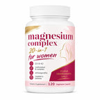Magnesium Complex 20 in 1 for Women, Multi-Form Magnesium with D3, K2, Ashwagandha & Raspberry Ketones, Muscle, Bone, Energy & Relaxation Support, 120 Veggie Capsules