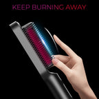 TYMO Hair Straightener Brush, Hot Comb Hair Straighteners for Women | Hair Straightener Comb, Straightening Brush with 5 Heat Settings, 20s Fast Heating & Dual Voltage, Black