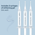Buy now AuraGlow Teeth Whitening Gel Syringe Refill Pack, 44% Carbamide Peroxide, (3X) 5ml Syringes, 30 Treatments at indiglob india