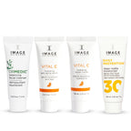 Buy now IMAGE Skincare, Five Star Favorites Introductory Skin Care 4 Step Regimen Set for Brighter, Healthier Looking Skin, Travel Size at indiglob india