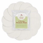 TL Care Nursing Pads Made with Organic Cotton - Soft, Breathable, Absorbent & Washable, Natural Color, 12 Count