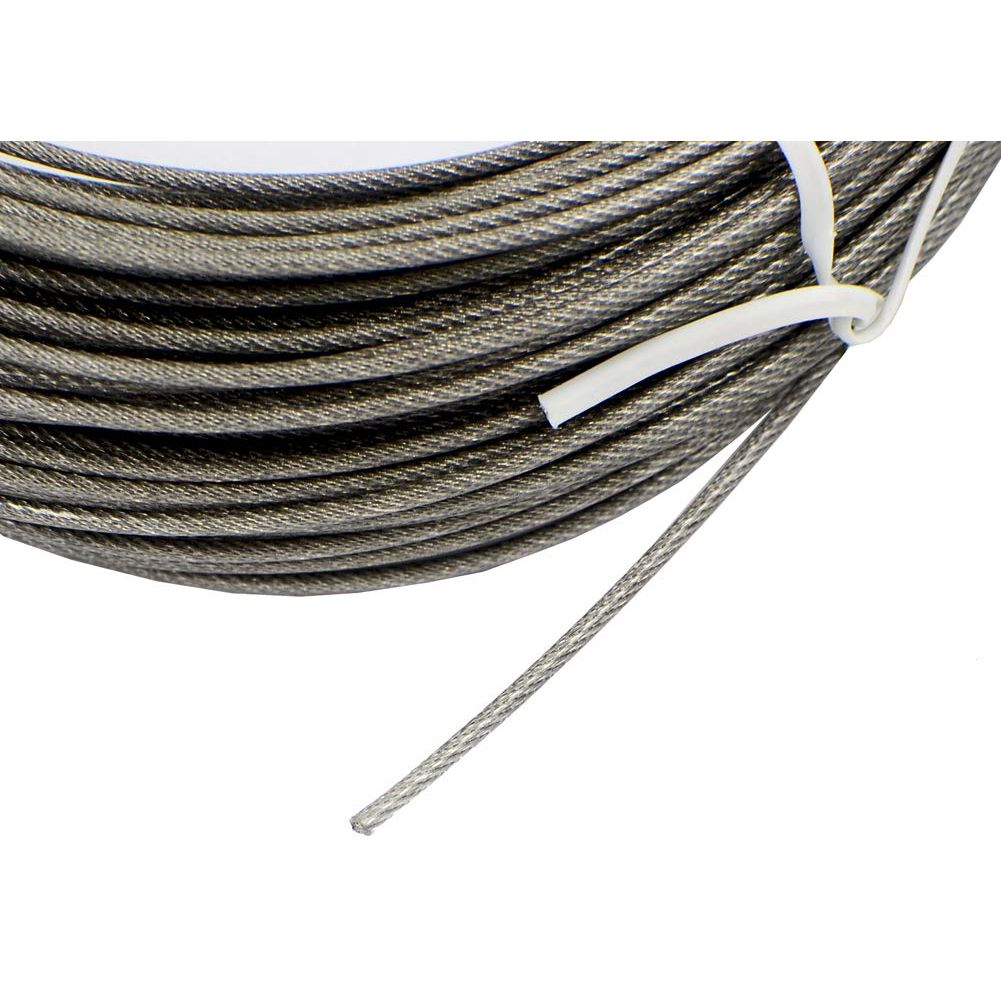 Buy now DGOL Coated 100 ft Picture Wire 304 Stainless Steel Rope 1/16 inch (1.5 mm) Photo Hanging Cable,7x7 Standard Core,100 feet,with 10pcs Sleeves at indiglob india
