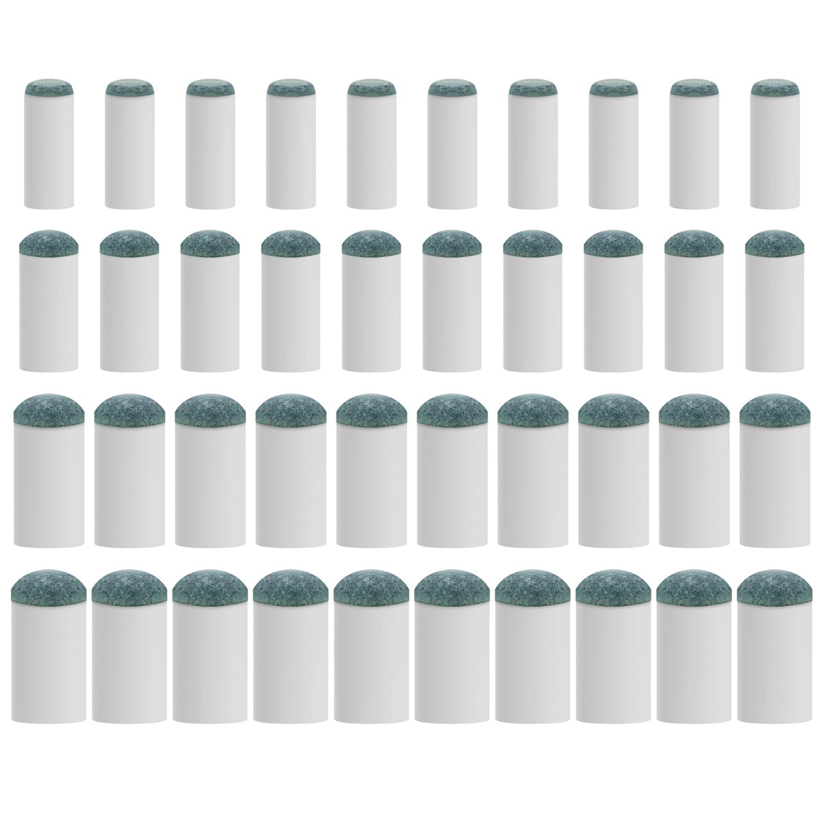40Pcs Slip On Pool Cue Tips Replacement Kit, 4 Sizes Upgrade Pool Stick Tips for Snooker and Pool Cues, No Glue, Fast-Fix Solution for Stick Tip Replacement (9mm/10mm/12mm/13mm, 10pcs Each)