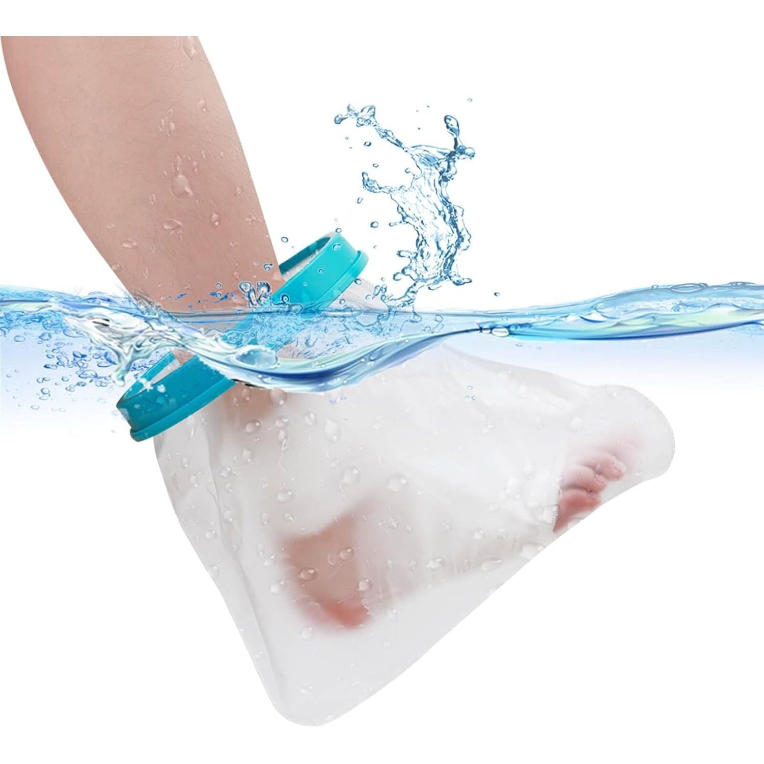 Buy now Waterproof Foot Cast Cover Wound Protector for Shower Bath, Watertight Cast Bag Covers for Broken Surgery Foot, Wound and Burns - Reusable [2025 Upgrade] at indiglob india