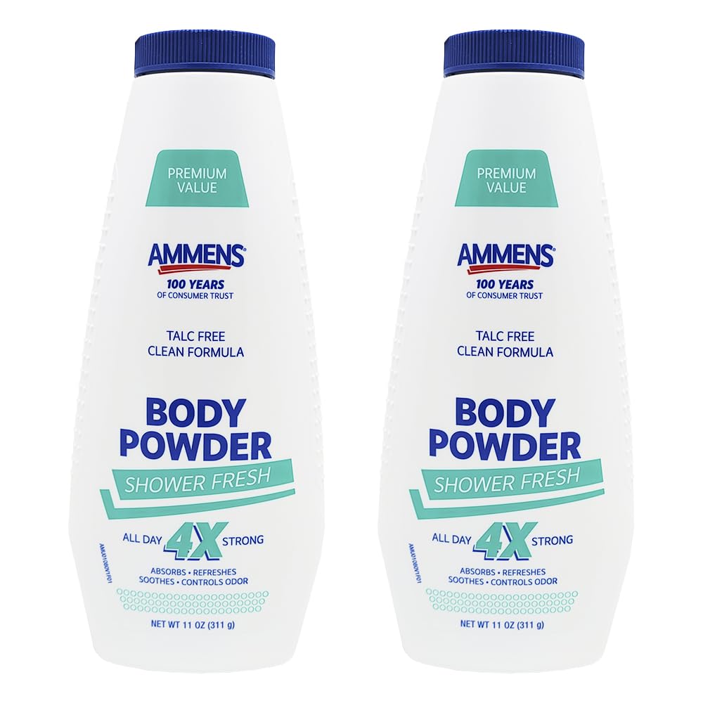 Ammens Powder Shower Fresh 11 oz (Pack of 2)