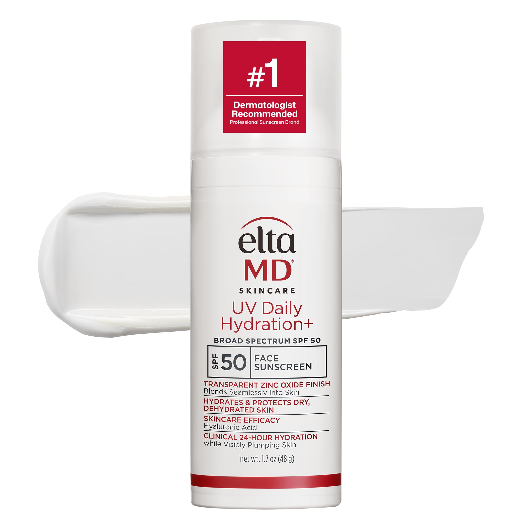 EltaMD UV Daily Face Sunscreen Moisturizer, Zinc Oxide, SPF 40 and SPF 50 | Hydrates and Protects Dry Dehydrated Skin, Lightweight, No White Cast, Dermatologist Recommended, Available in Three Tints