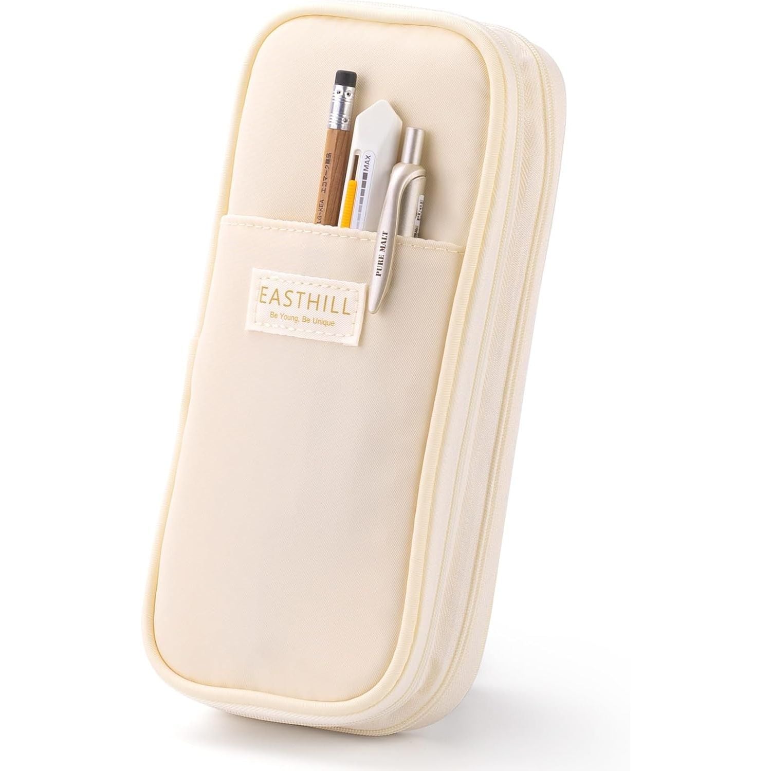 Buy now EASTHILL Big Capacity Pencil Case Large Pencil Pouch Stationery Pen Bag for Teen Girls-Green Cream at indiglob india