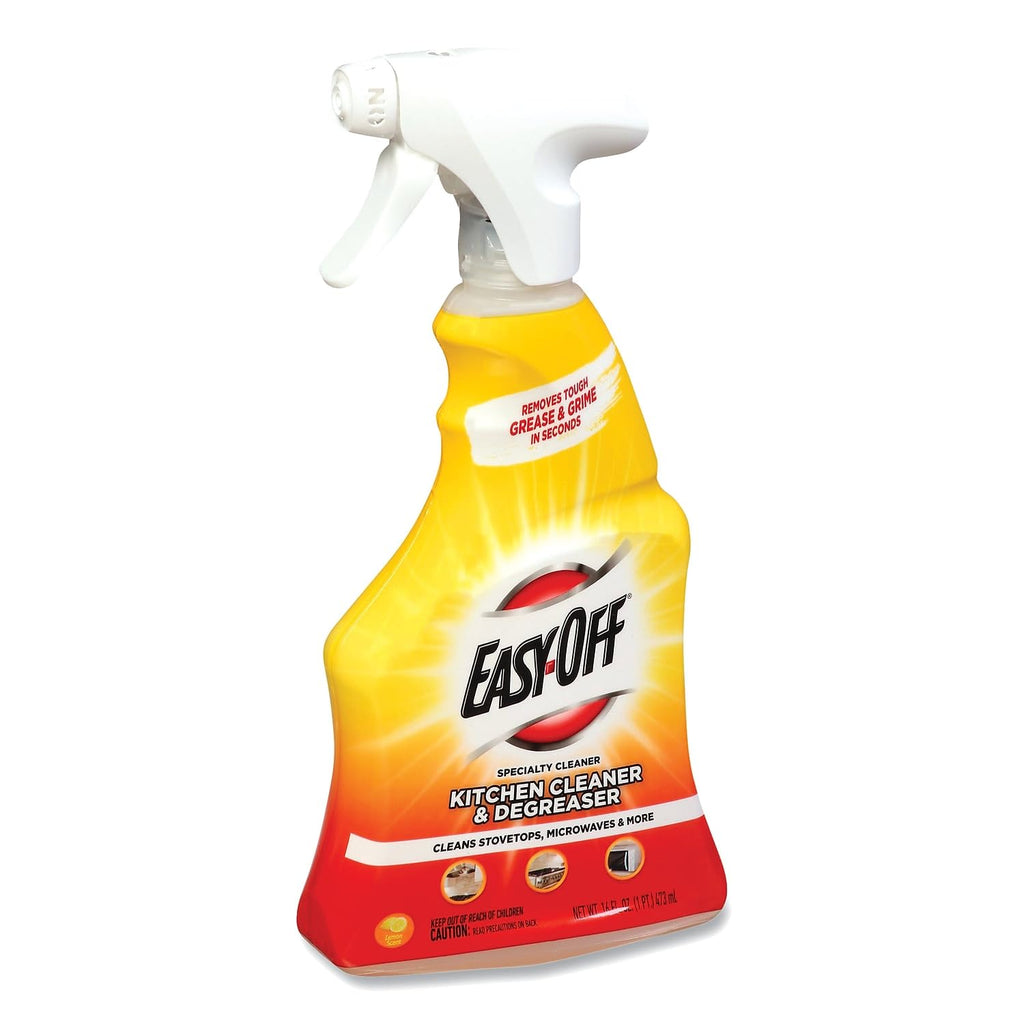 Easy Off Specialty Kitchen Degreaser Cleaner, Lemon, 16 Fl Oz