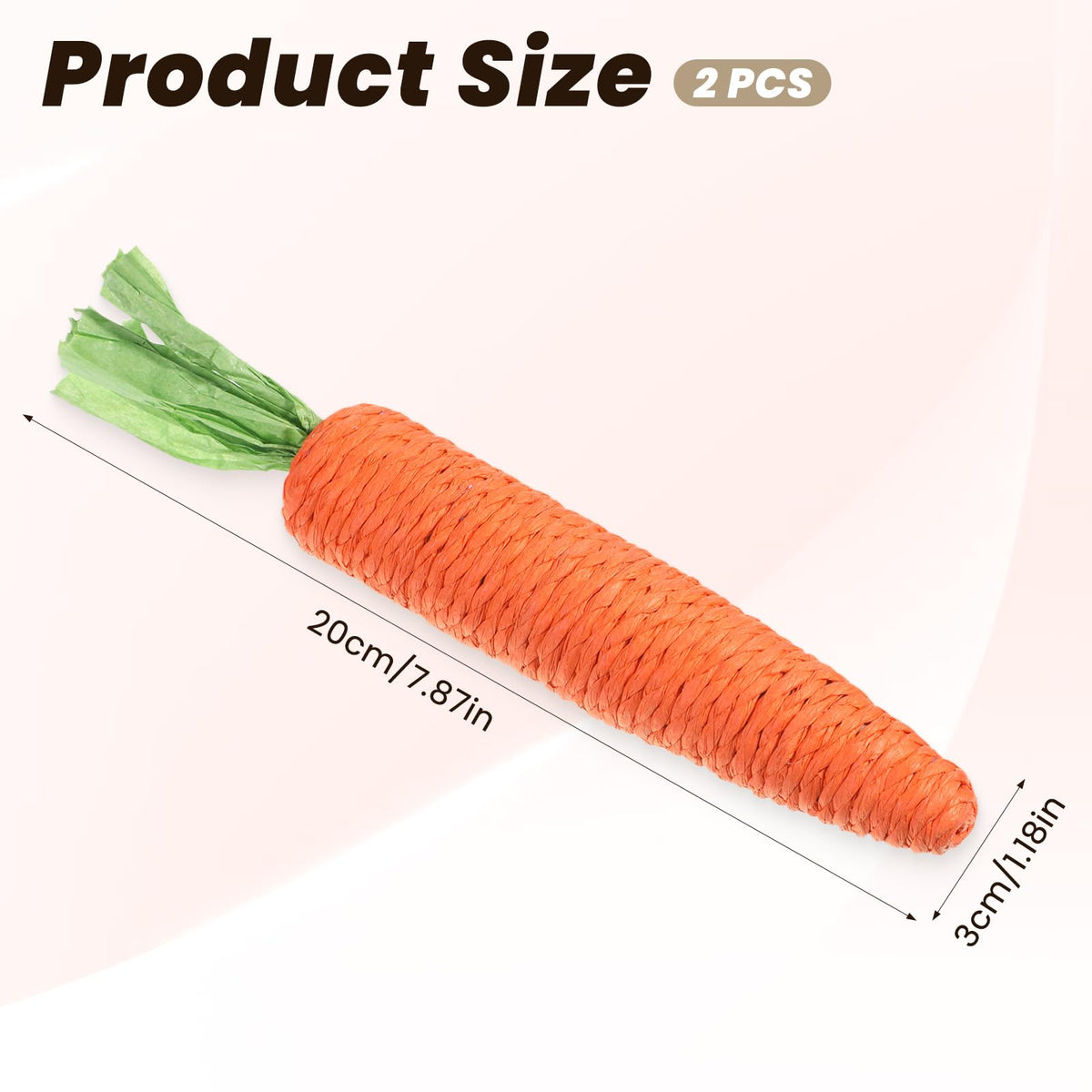 2 PCS Kitten Teething Toys for Indoor Cats, Cat Chew Toy Natural Sisal Cat Teething Toys Orange Carrot Interactive Cats Kicker Toy Interactive Kitten Kicker for Indoor Kitty Exercise