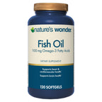 Nature's Wonder Fish Oil 1100mg Omega-3 Fatty Acids EPA & DHA,120 Softgels | Whole Body Support Joint, Heart, Immune, Eye & Brain Health for Women & Men, Rigorously Tested, Gluten-Free, 120 Day Supply