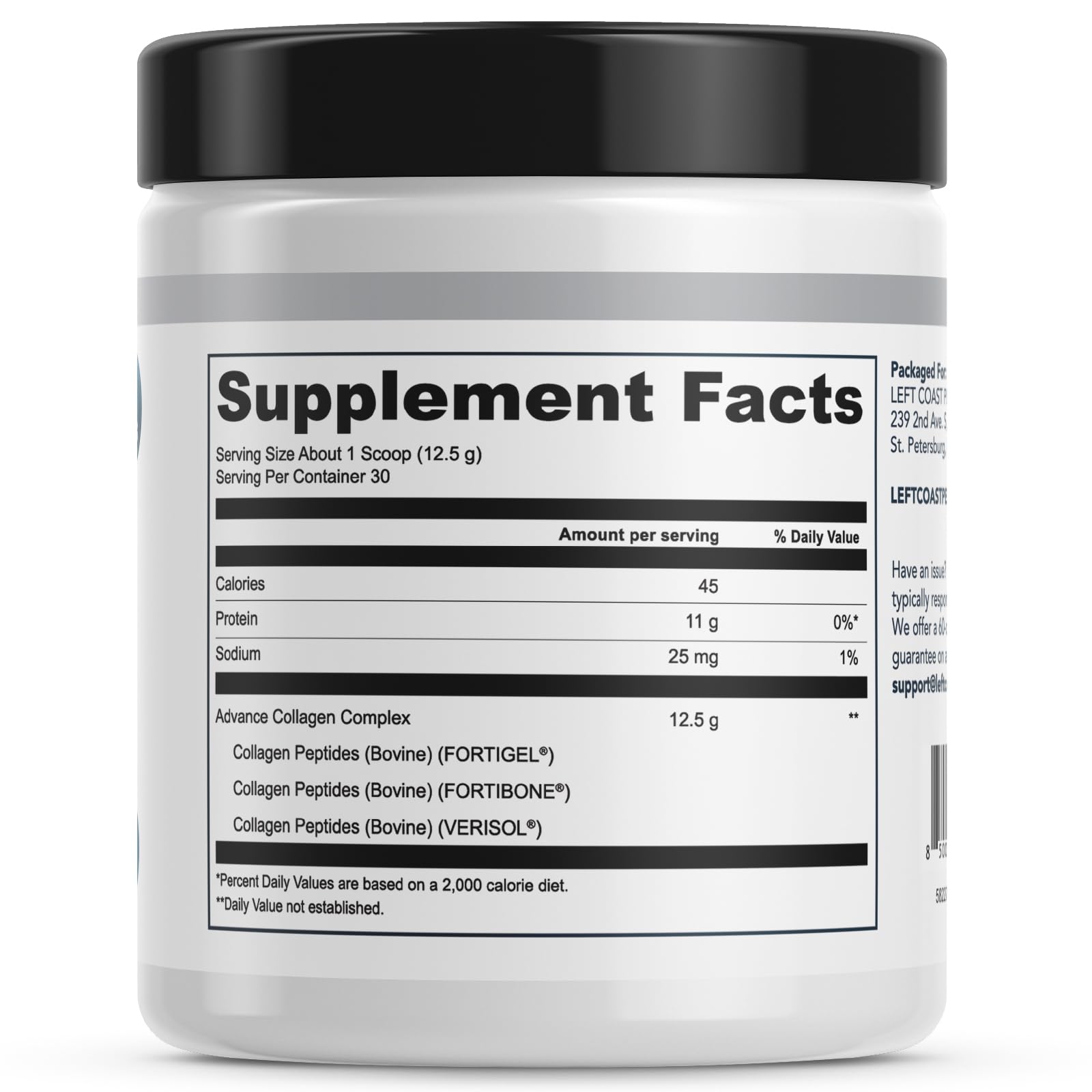 Advanced Collagen Complex with VERISOL®, FORTIBONE® & FORTIGEL, 30 Servings | Supports Hair, Skin, Bone & Joint Support - Clinically Studied Grass-Fed Hydrolyzed Collagen - Non GMO, 3rd Party Lab Tested