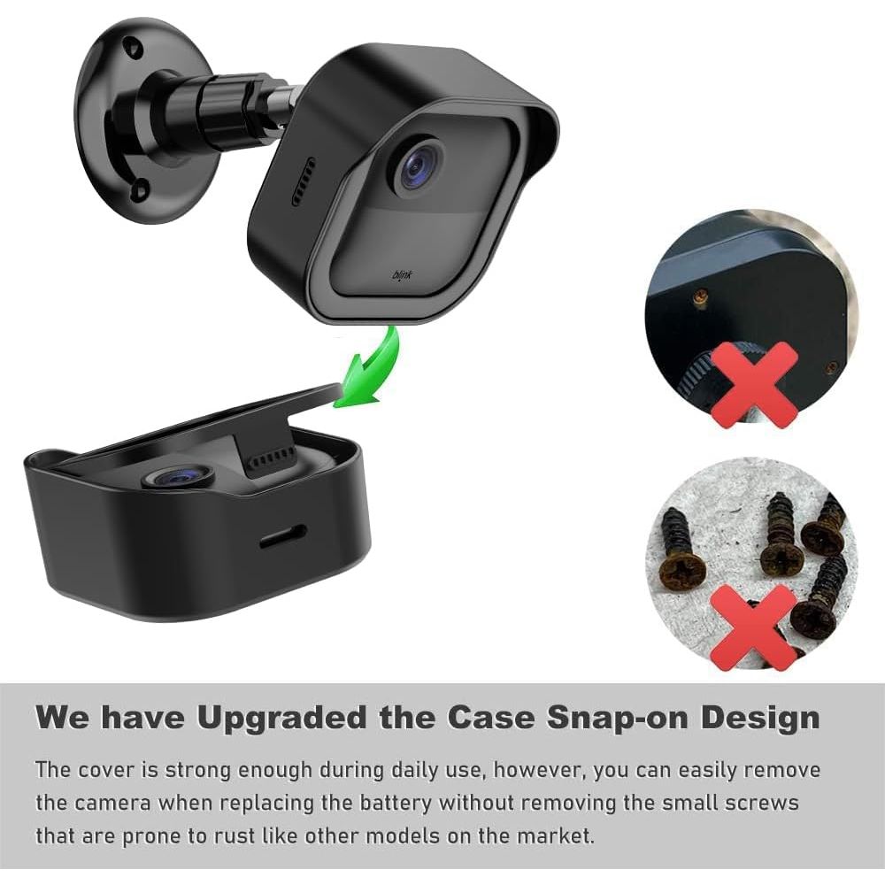 Buy now All-New Blink Outdoor Camera Wall Mount, 360° Adjustable Mount and Weather Proof Protective Housing with Blink Sync Module Outlet Mount for Blink Outdoor (4th & 3rd Gen) Camera System (Black, 5 Pack) at indiglob india