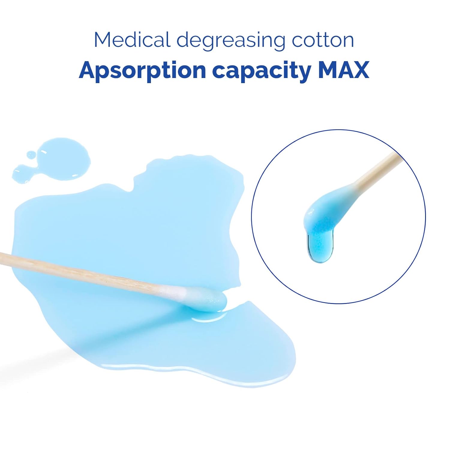 Buy now JMU Medical Cotton Swabs, Cotton Swabs with Wooden Sticks, 1000 Count at indiglob india