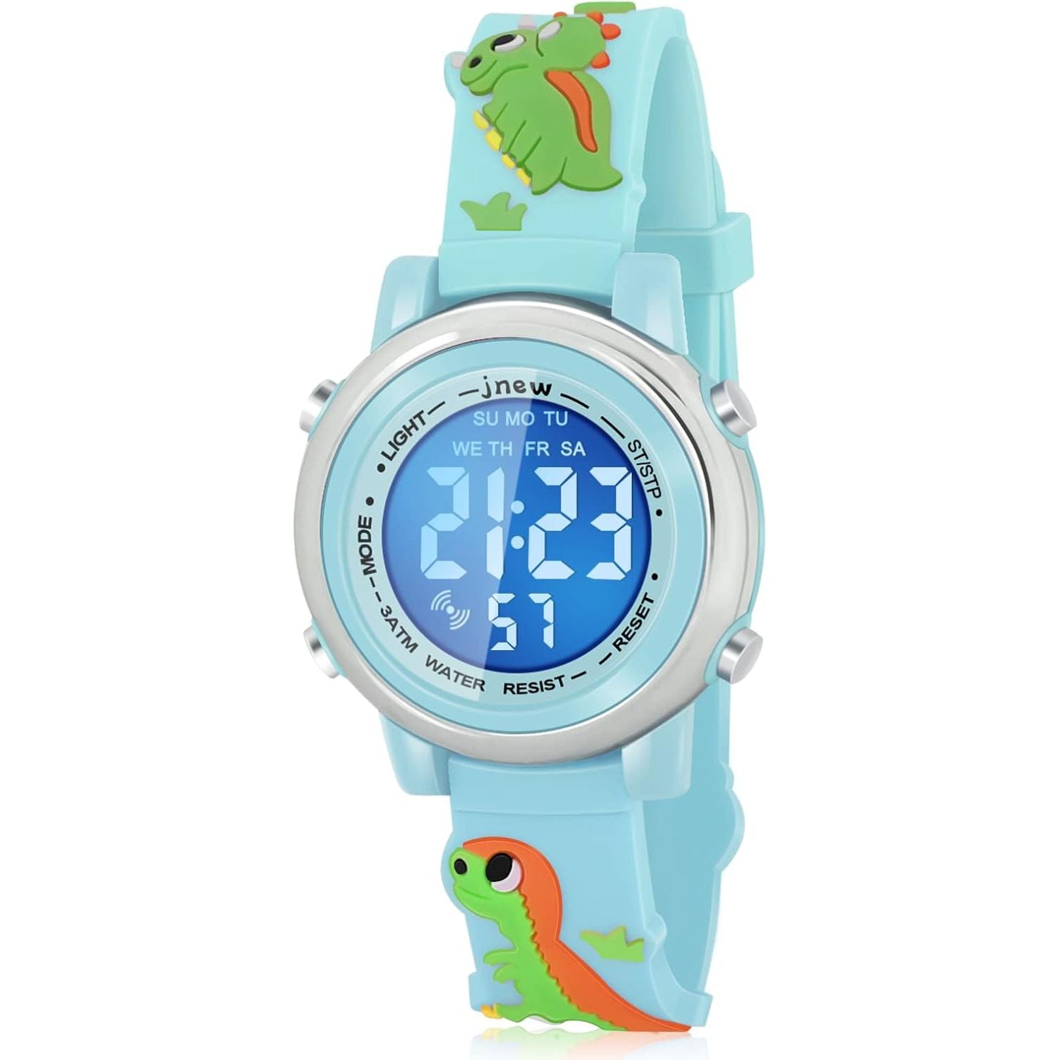 Buy now Kids Watches with Waterproof Alarm - Dinosaur Gifts for Boys Girls Age 3-10 Light Blue at indiglob india