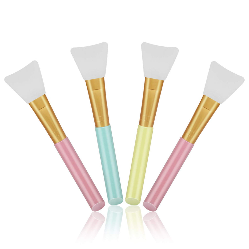 Cuttte 4pcs Silicone Face Mask Applicators, Hairless Facial Brushes for Mud | Flexible Face Mask Brush, Soft Lotion Applicator, Facial Skincare Makeup Spatula for Mud, Moisturizers, Clay, Charcoal, Cream