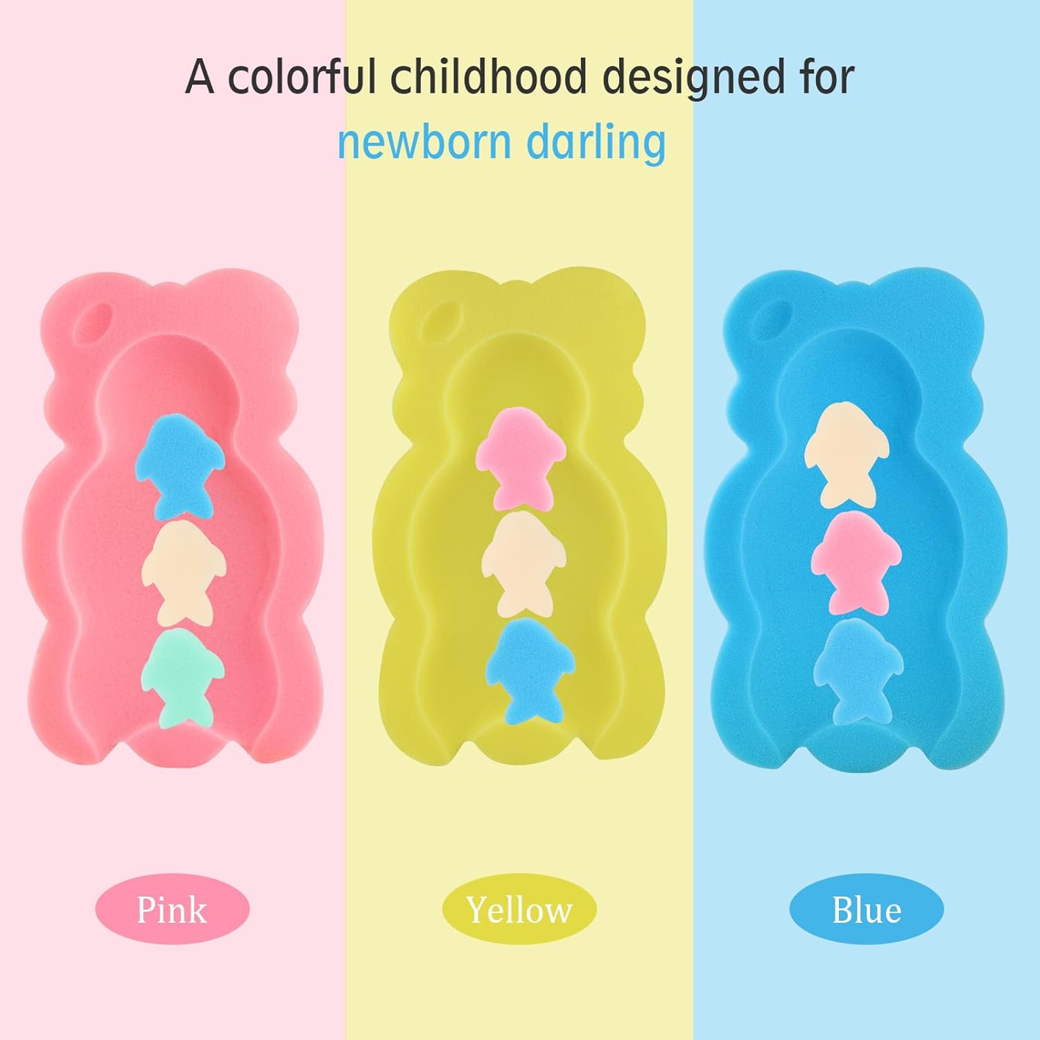 Buy now Baby Bath Cushion Infant Sponge Mat, Toddler & Newborn Bath Pad - Blue at indiglob india