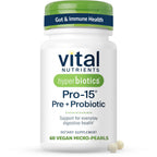 Hyperbiotics Vital Nutrients Pro-15 Prebiotics and Probiotics for Women and Men | 15 Science Backed Strains | Supports Occasional Constipation, Diarrhea, Gas & Bloating | 60 Vegan Time Release Pearls