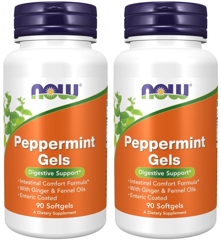Buy now Now Foods Peppermint Gels with Ginger & Fennel Oils, 90 Softgels (Pack of 2) at indiglob india