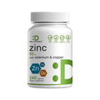 Zinc Picolinate 50mg with Copper & Selenium, 240 Capsules | 3-in-1 High Absorption Mineral Complex | Chelated Zinc Supplement for Immune Support* | 8 Month Supply
