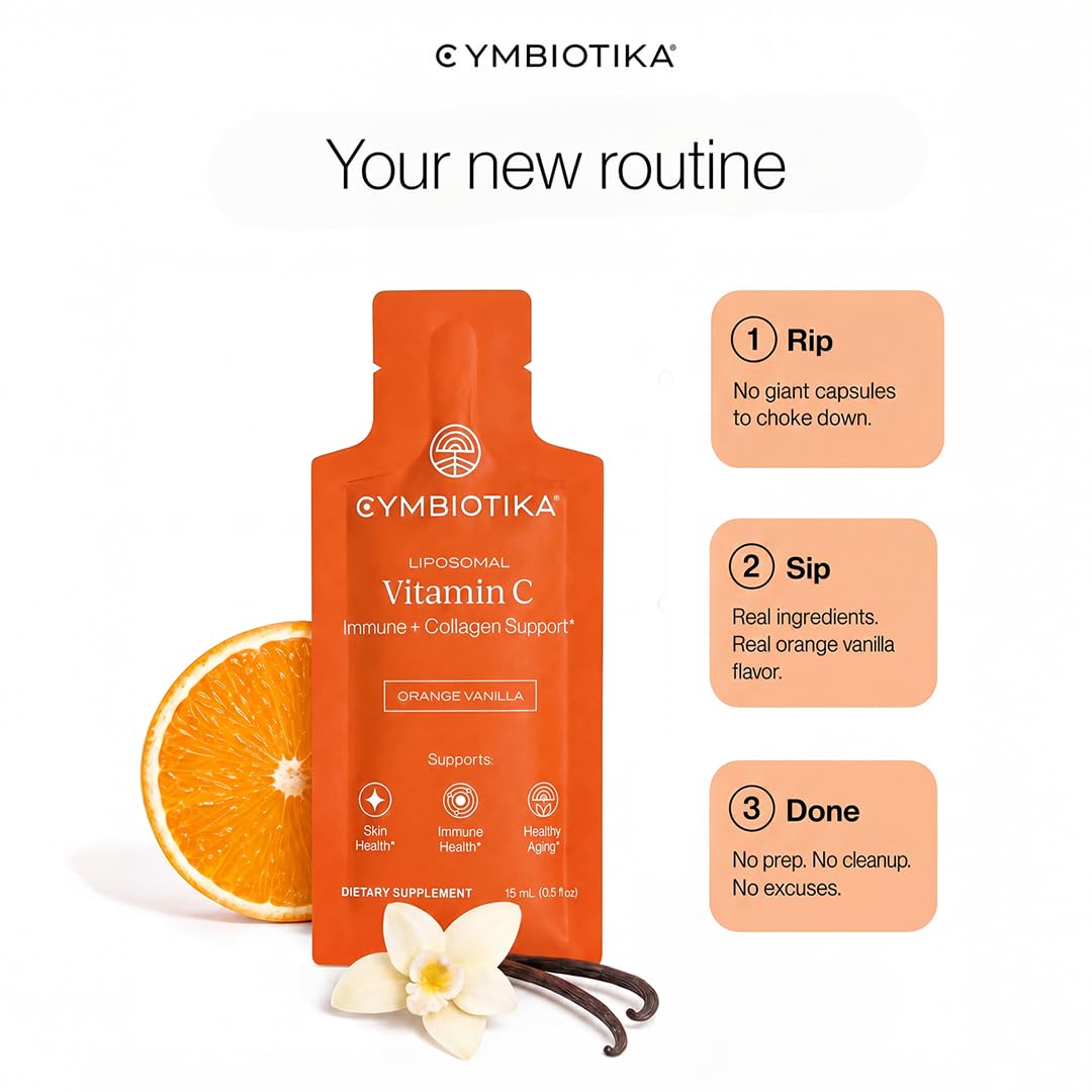 CYMBIOTIKA Liposomal Vitamin C 1000mg with Biotin for Skin