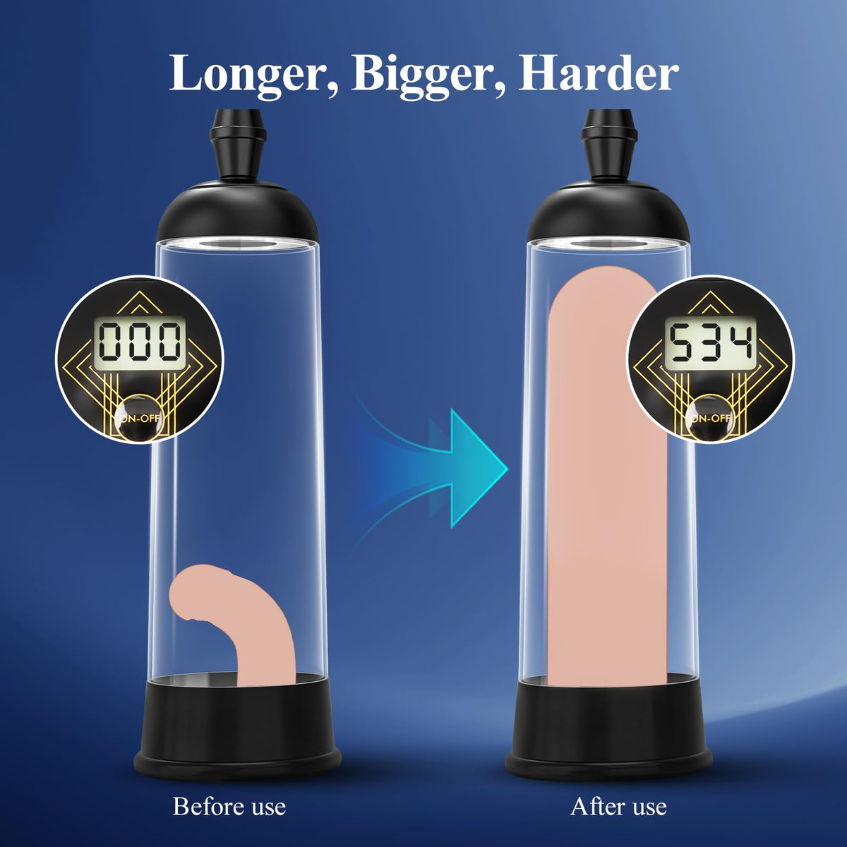 UTIMI Sex Toy Penis Pump Enlarger with 3 Rings 2 Sleeves Stronger Erections