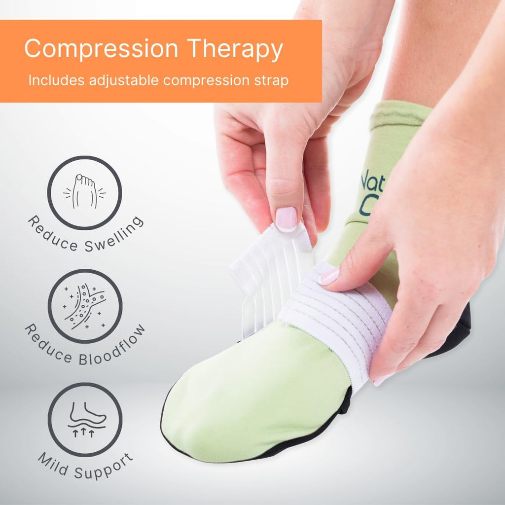 Buy now NatraCure Plantar Fasciitis Cold Therapy Socks with Compression Band - Cold Socks, Reusable Ice Socks For Feet, Ice Packs For Feet, Arch Pain, Heel Pain, Swelling - FBA708 CAT - (Size: Small/Medium) at indiglob india