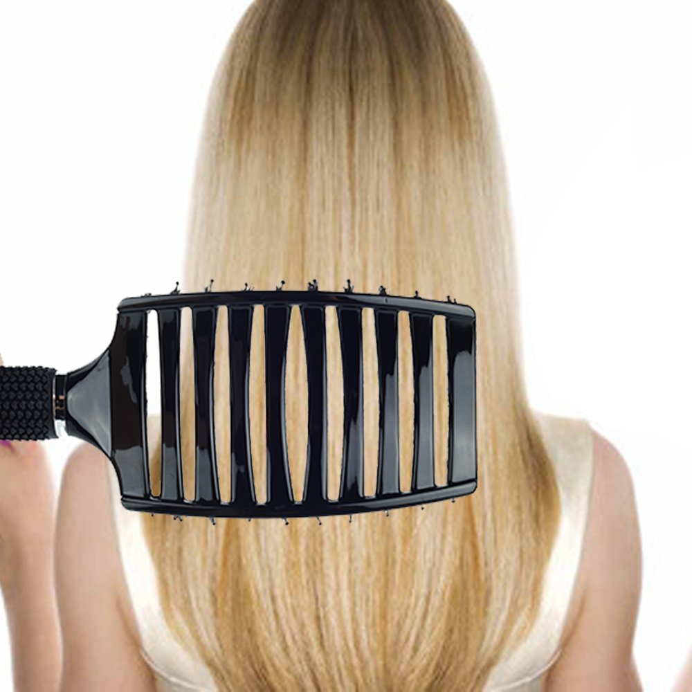 Buy now PERFEHAIR Natural Boar Bristle Hair Brush - Curved Vented Detangling Blow Dry Brush for Women Long, Thick, Thin, Curly Hair at indiglob india