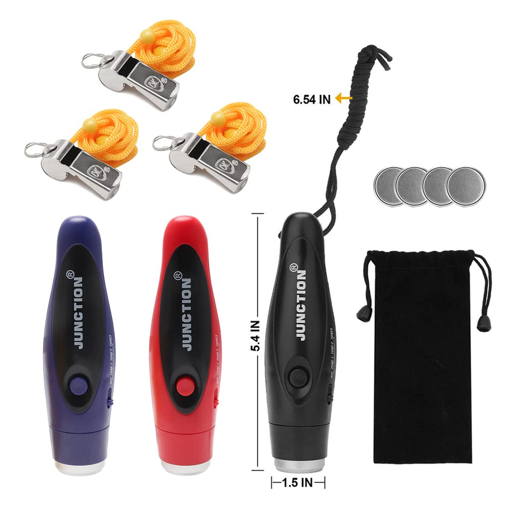 UNIWA Electronic Whistle, 3 Pack Handheld Whistle with Three Tone Distinct High Volume