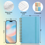 Azureal 6 PCS Small Spiral Notebook 4x6, Notebooks for Note Taking, Scheme Spiral Journal Notebook, Work Notebook Small Notebooks with Strap, Cute Notebooks for Women(Morandi Color)