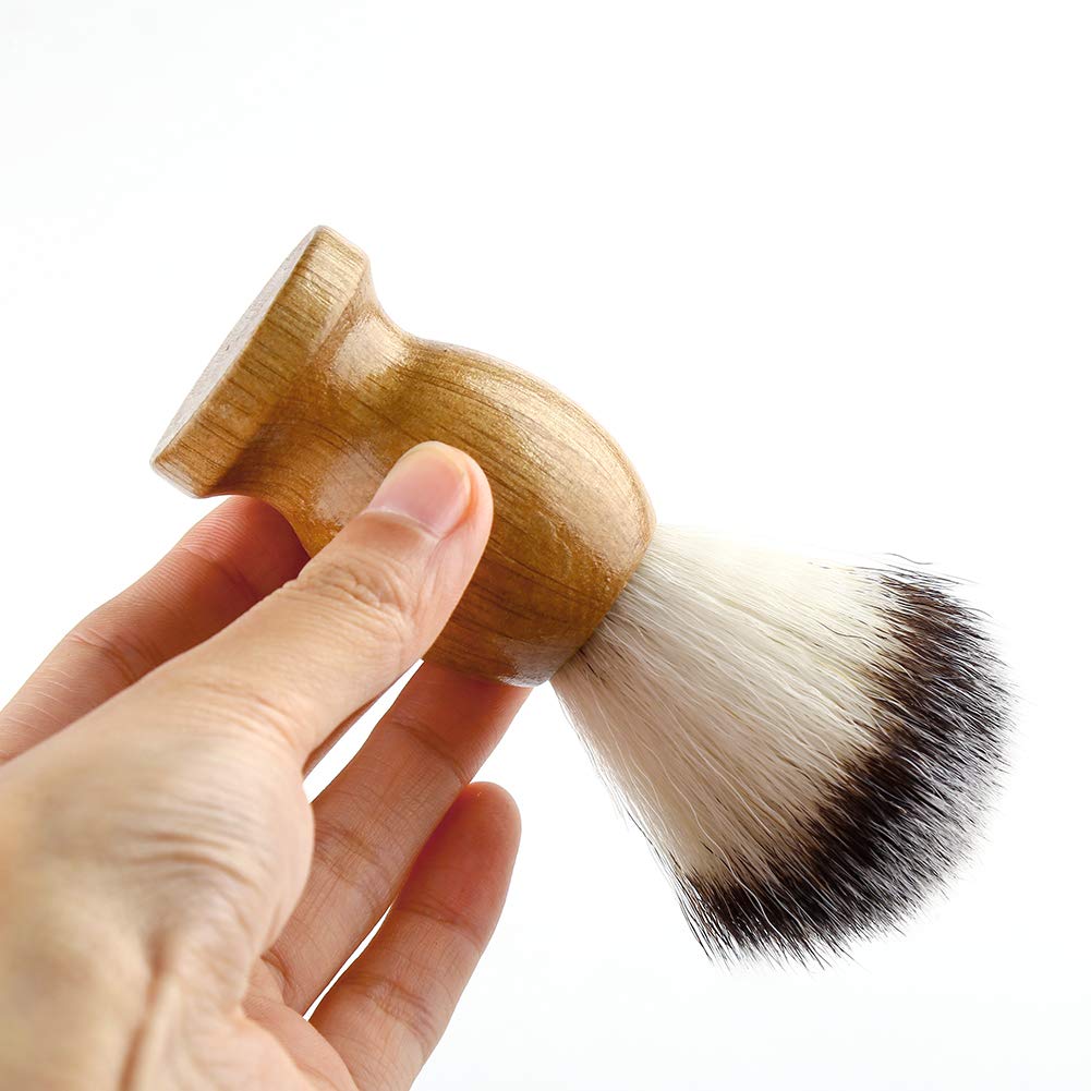 Buy now Anbbas Shaving Brush Synthetic Badger Hair Wood Handle,Stainless Steel Shaving Stand and Bowl,Perfect for Men Wet Shave at indiglob india