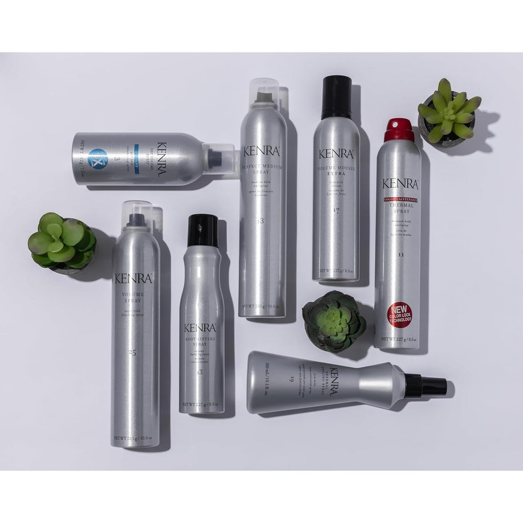 Kenra Professional Thermal Styling Spray 19 | Heat Protection | Firm Hold Heat-Activated | Tames Frizz, Flyaways & Adds Shine | All Hair Types | 10 fl. Oz