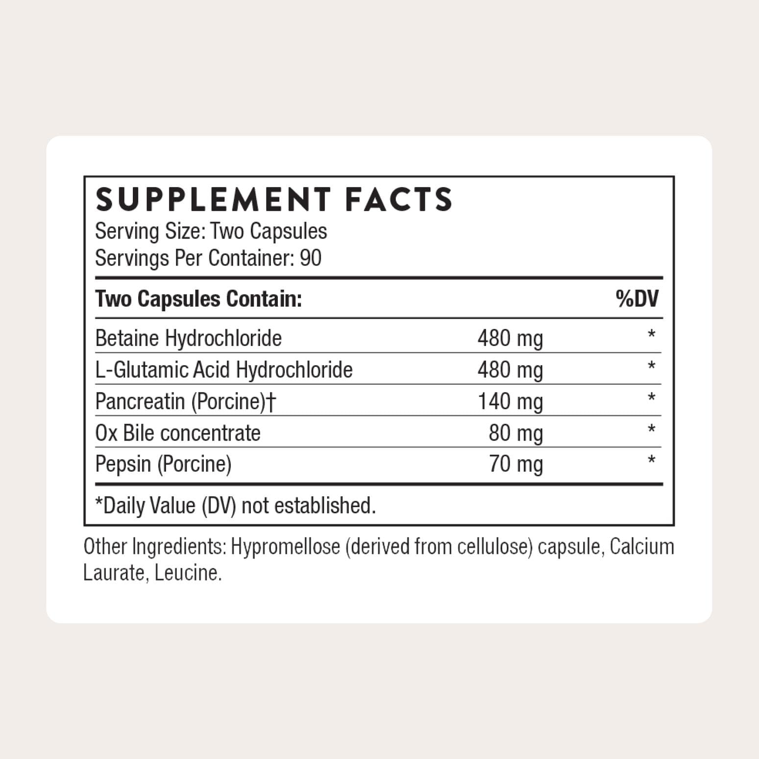 Thorne Advanced Digestive Enzymes, Pepsin & Betaine HCl, 180 Capsules | Provides Relief for Occasional Indigestion, Constipation, Gas & Bloating*, Pancreatin & Ox Bile, Third-Party Certified