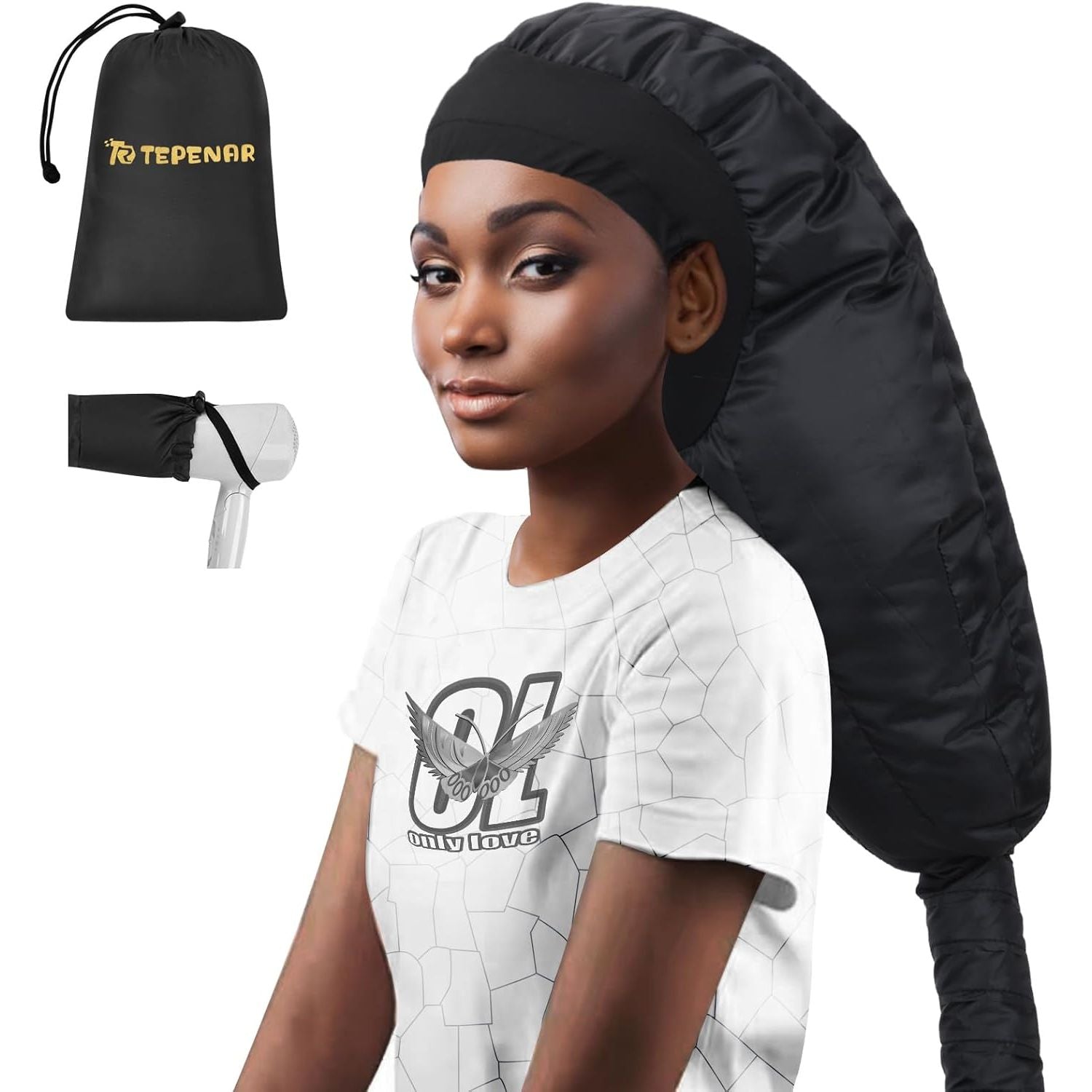 Buy now Bonnet Hair Dryer Attachment, Large - Black, Upgraded Soft Adjustable for Hand Held Hair Dryer, Fast Drying, Ideal for Natural Curly Textured Hair Care and Speeds Up Drying Time at Home Extra Large - Black at indiglob india